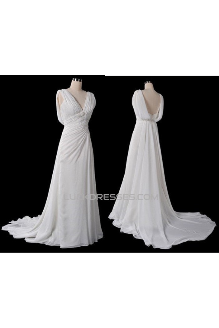 Sheath/Column Chiffon Bridal Gown Wedding Dress WD010458