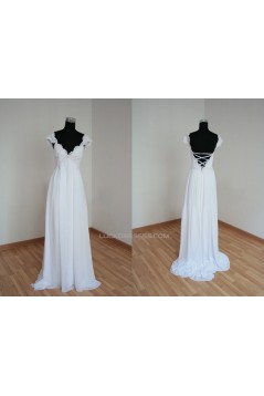 Empire Lace and Chiffon Bridal Gown Maternity Wedding Dress WD010460