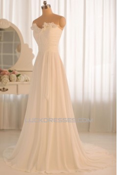 A-line Sweetheart Chiffon Bridal Gown Wedding Dress WD010464