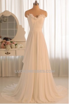 A-line Sweetheart Chiffon Bridal Gown Wedding Dress WD010464