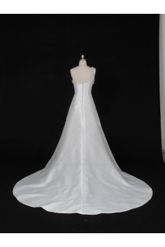 A-line One Shoulder Beaded Bridal Gown Wedding Dress WD010470