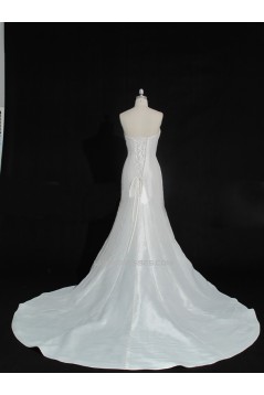 Trumpet/Mermaid Strapless Beaded Bowknot Bridal Gown Wedding Dress WD010471