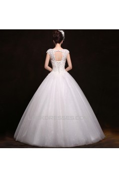 Ball Gown Beaded Lace Bridal Gown Wedding Dress WD010496