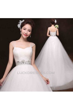 Ball Gown Straps Beaded Bridal Gown Wedding Dress WD010499