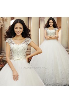 Ball Gown Beaded Lace Bridal Wedding Dresses WD010509