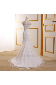 Trumpet/Mermaid Beaded Lace Bridal Wedding Dresses WD010514