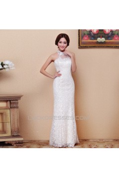 Trumpet/Mermaid Halter Lace Bridal Wedding Dresses WD010515