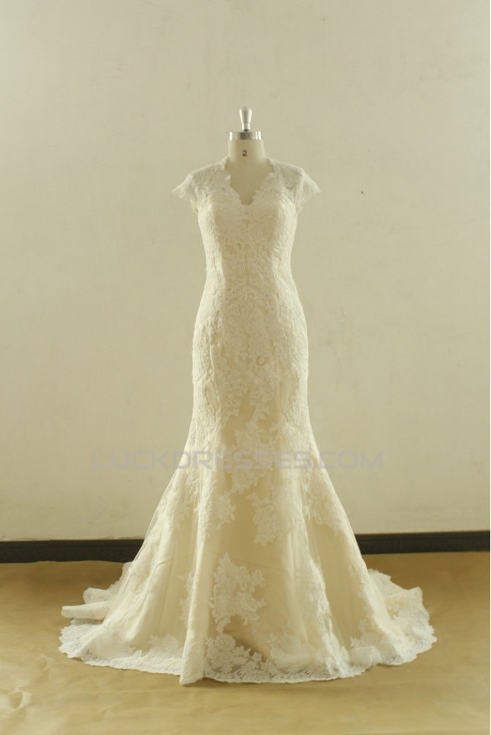 Trumpet/Mermaid Lace Bridal Wedding Dresses WD010536