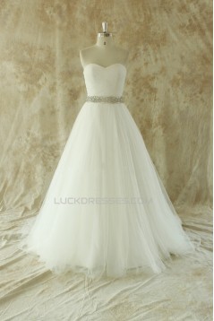 A-line Sweetheart Beaded Bridal Wedding Dresses WD010537