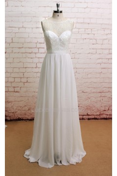 A-line Lace and Chiffon Bridal Wedding Dresses WD010640
