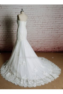 Trumpet/Mermaid Sweetheart Lace Bridal Wedding Dresses WD010641