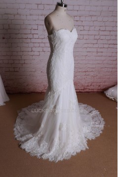 Trumpet/Mermaid Sweetheart Lace Bridal Wedding Dresses WD010641