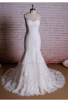 Trumpet/Mermaid Sweetheart Lace Bridal Wedding Dresses WD010641