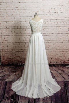 A-line Lace Straps Sleeveless Bridal Wedding Dresses WD010653