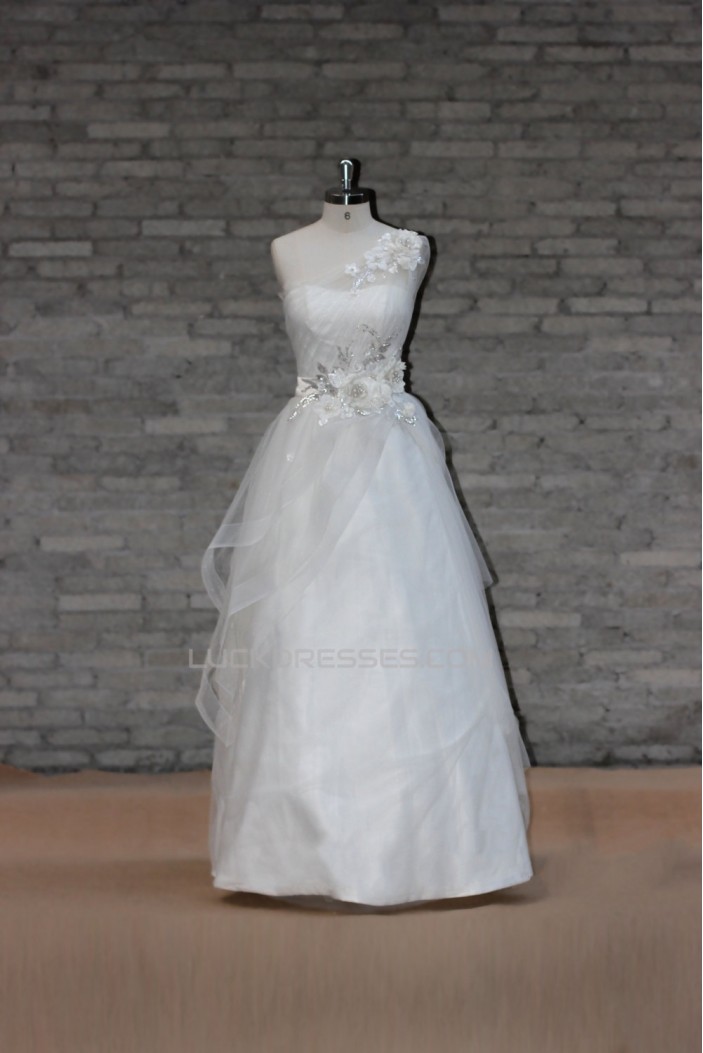 Ball Gown One Shoulder Bridal Wedding Dresses WD010668