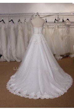 A-line Strapless Lace Bridal Gown Wedding Dress WD010729