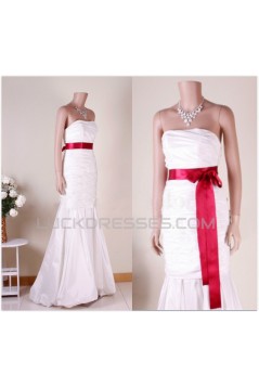 Trumpet/Mermaid Strapless Bridal Gown Wedding Dress WD010762