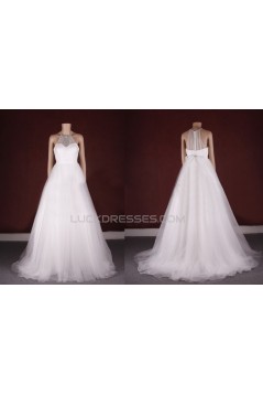 A-line Beaded Bridal Gown Wedding Dress WD010776