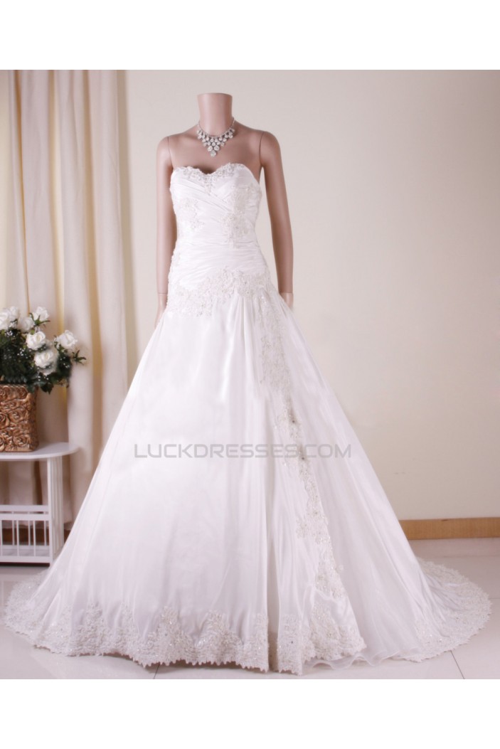 A-line Sweetheart Lace Bridal Gown Wedding Dress WD010783