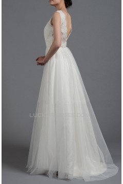 A-line Lace Bridal Gown Wedding Dress WD010787