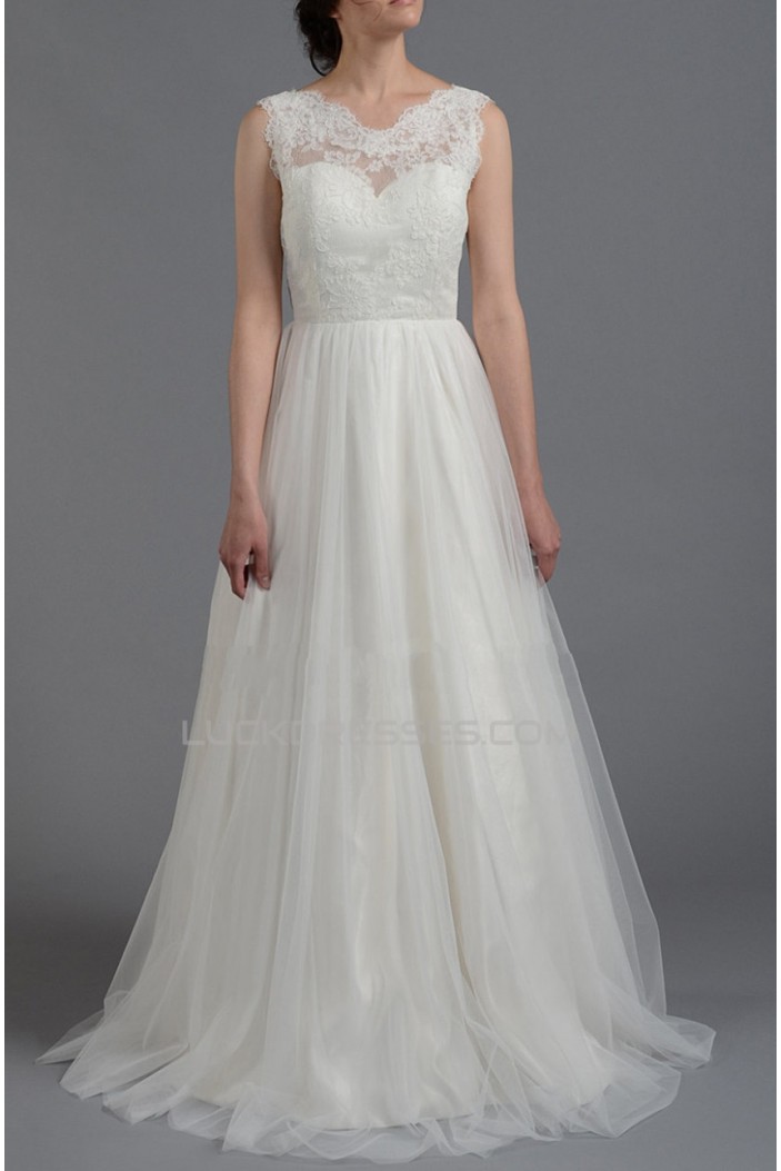 A-line Lace Bridal Gown Wedding Dress WD010787