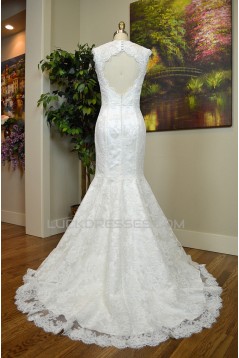 Trumpet/Mermaid V-neck Lace Bridal Gown Wedding Dress WD010797