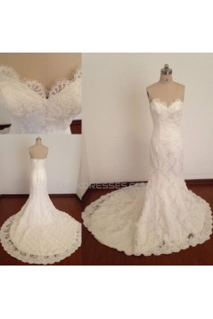 Trumpet/Mermaid Sweetheart Lace Bridal Wedding Dresses WD010811