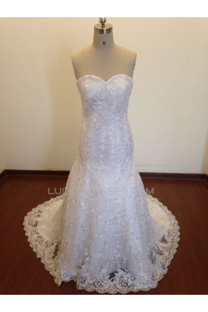 Trumpet/Mermaid Sweetheart Lace Bridal Wedding Dresses WD010828