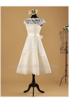 A-line Short Lace Bridal Wedding Dresses WD010854