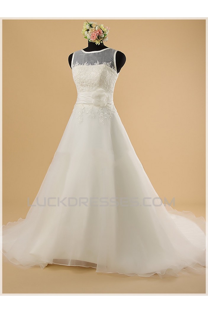 A-line Lace Bridal Wedding Dresses WD010855