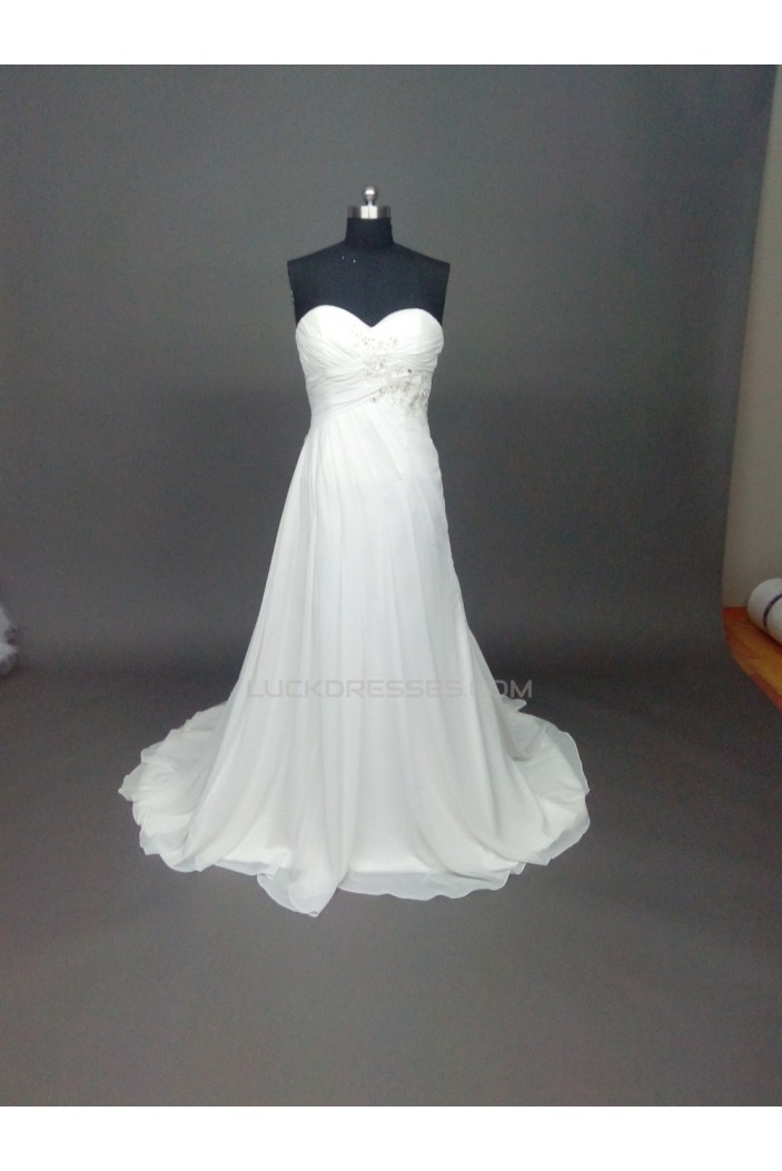 A-line Sweetheart Chiffon Bridal Wedding Dresses WD010857