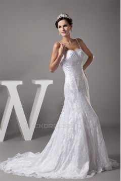 A-Line Beaded Lace Spaghetti Straps New Arrival Wedding Dresses 2030010