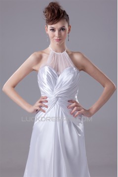 A-Line Sleeveless Halter New Arrival Beaded Wedding Dresses 2030030