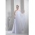 A-Line One-Shoulder Amazing Chiffon Sweep Train Wedding Dresses 2030049