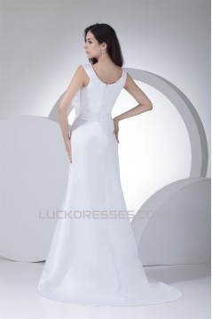 Satin Mermaid/Trumpet Sleeveless Straps Wedding Dresses 2030054