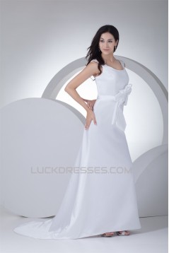 Satin Mermaid/Trumpet Sleeveless Straps Wedding Dresses 2030054