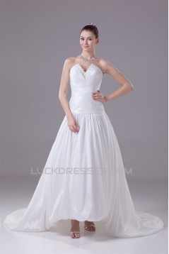 A-Line Sweetheart Beaded Taffeta Wedding Dresses 2030059
