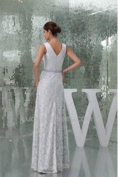 Sheath/Column V-Neck Lace Sleeveless Wedding Dresses 2030091
