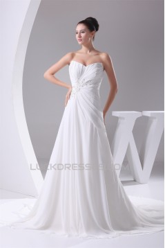 A-Line Sweetheart Beaded Applique Sweet Wedding Dresses 2030092