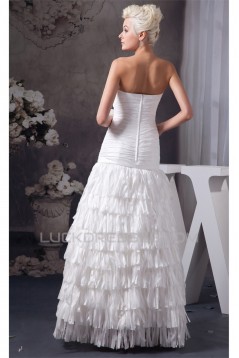 Strapless Sleeveless A-Line Satin Taffeta New Arrival Wedding Dresses 2031004