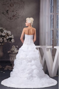 Sweetheart Princess Sleeveless Satin Beautiful Wedding Dresses 2031019