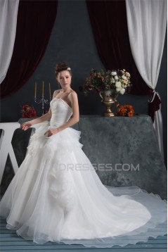 A-Line Strapless Sleeveless Beaded Applique Wedding Dresses 2031036