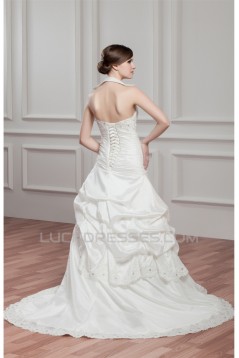 Unique Design Taffeta A-Line Sleeveless Wedding Dresses 2031043