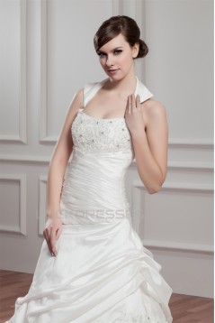 Unique Design Taffeta A-Line Sleeveless Wedding Dresses 2031043