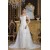 Wonderful Off-the-Shoulder A-Line Sleeveless Beaded Lace Wedding Dresses 2031065