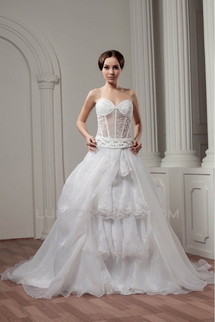 Wonderful Sleeveless Sweetheart Satin A-Line Best Wedding Dresses 2031073