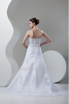 Wonderful A-Line Sweetheart Sleeveless Beaded Lace Wedding Dresses 2031074