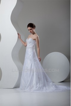 Wonderful A-Line Sweetheart Sleeveless Beaded Lace Wedding Dresses 2031074