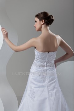 Wonderful A-Line Sweetheart Sleeveless Beaded Lace Wedding Dresses 2031074