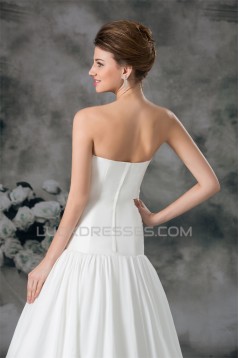 Amazing A-Line Sleeveless Satin Sweetheart Beaded Wedding Dresses 2031101